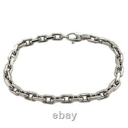 14ct White Gold Paper Link Chain Bracelet