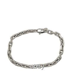 14ct White Gold Paper Link Chain Bracelet