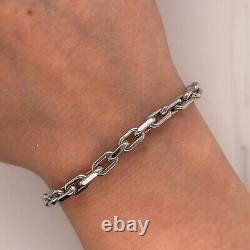 14ct White Gold Paper Link Chain Bracelet