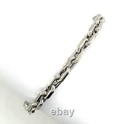 14ct White Gold Paper Link Chain Bracelet