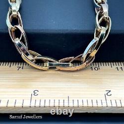 14ct YELLOW & WHITE Gold Bracelet Multicolor ROPE Loose Link 585 Stamp Brand NEW