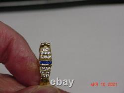 14k. 585 Yellow Gold Ladies Bracelet Sapphire Color & White Stones 11.6 Grams