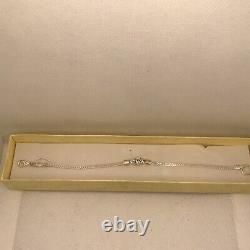 14k (RG) White Gold Solitaire Tennis Bracelet Vintage 7.54 Not Scrap