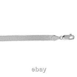 14k White Gold 2.8 MM FLEXIBLE HERRINGBONE 7 inch Chain Bracelet 1.8 GRAMS