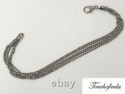14k White Gold Bracelet Consists Of 5 Strands Of Link Chains 6.4 Grams 6 3/4
