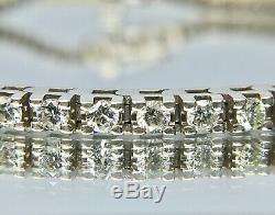 14k White Gold Diamond Tennis Bracelet 2.3 CTW 7.5 Long