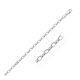 14k White Gold Oval Rolo Bracelet (3.20 mm)