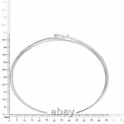 14k White Gold Over 1/5 Cttw Round Cut White Natural Diamond Knot Cuff Bracelet