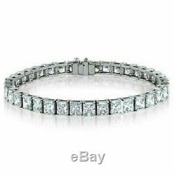 14k White Gold Over Sterling Silver Princess-Cut Diamonds Tennis Bracelet 7.5