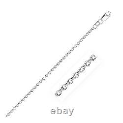 14k White Gold Rolo Bracelet (2.50 mm)