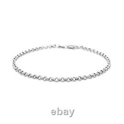 14k White Gold Rolo Bracelet (2.50 mm)