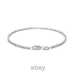 14k White Gold Rolo Bracelet (2.50 mm)