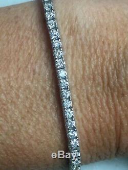 14k White Gold Round Diamond 2.19 Tcw Tennis Bracelet