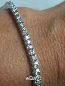 14k White Gold Round Diamond 2.19 Tcw Tennis Bracelet