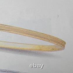 14k White Gold Slip-On Stackable textured Bangle/Bracelets 8 2 grams 2.5mm