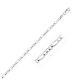 14k White Gold Solid Figaro Bracelet (2.60 mm)