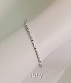 14k White Gold Tennis Diamond Bracelet