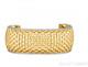 14k Yellow and White Gold 25mm Shiny Cuff Basket Weave Bangle Philip Gavriel