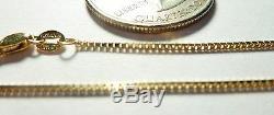 14kt Gold Yellow or White. 8MM Box Chain -13/16/18/20/24/30 inch withLOBSTER LOCK