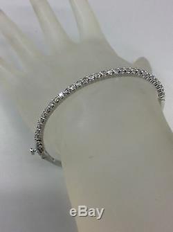 14kt White Gold Diamond (2.10tcw) Bangle Bracelet