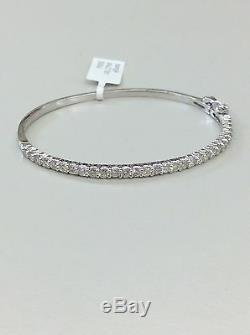 14kt White Gold Diamond (2.10tcw) Bangle Bracelet