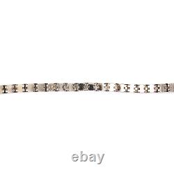 14kt White Gold Diamond Cut Fancy Link Bracelet 6.5, 6.6 Grams