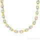 14kt Yellow+White Gold Shiny Marquis+Oval Oval Link Bracelet & Necklace
