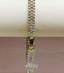 14kt solid Yellow and White gold RLX Style Link mens bracelet 8.5 15 Grams 6 MM