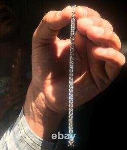 15Ct Round Cut Lab Created Diamond Tennis Bracelet 14K White Gold Finish 5mm