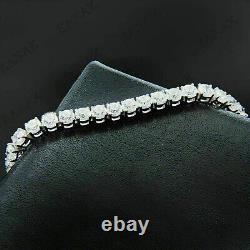 15Ct Round Cut VVS1/D Diamond Tennis Bracelet 14k White Gold Over Silver 7 Inch