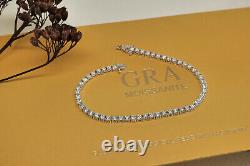 17ct 5mm Moissanite Tennis Bracelet 14k White Gold Plated Over S925