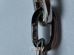 18Ct Carat White rose GOLD rolo Chain bracelet made in Italy brand new D576