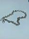 18Ct Carat white GOLD Rolo Chain bracelet made in Italy brand new F372