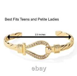 18K Gold Loop Bangle 18ct Bracelet Charm Ladies Men Women Heavy Filled Jewellery