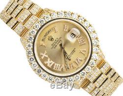18K Mens 23.75 Ct Yellow Gold Rolex Presidential Day-Date 36MM Diamond Watch