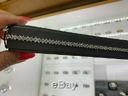 18K White Gold Diamond Tiffany Victoria Style Alt. Diamond Bracelet TDW 5.87ct