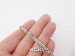 18ct/18k white gold 3.44ct Diamond heavy bracelet, 750