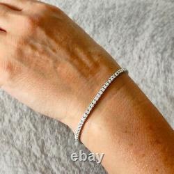 18ct White Gold 1.4ct Natural VS Diamond Tennis Line Bracelet