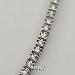 18ct White Gold 1.4ct Natural VS Diamond Tennis Line Bracelet