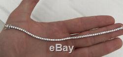 18ct White Gold 3.2ct Diamond Heavy Tennis Bracelet 18K 750