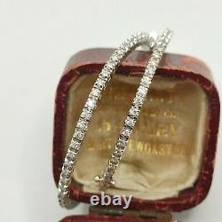 18ct White Gold Articulated Diamond Line Tennis Bracelet 1.1ct