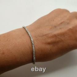 18ct White Gold Articulated Diamond Line Tennis Bracelet 1.1ct
