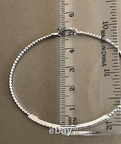 18ct White Gold Diamond Eternity Bracelet 0.50ct Flex Bangle Half Carat