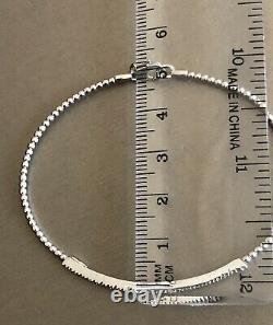 18ct White Gold Diamond Eternity Bracelet 0.50ct Flex Bangle Hallmarked