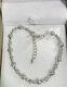 18k Solid White Gold Shiny Beaded Italy Bracelet. 4.88 Grams. 6.5 Inches