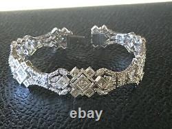 18k White Gold 12.84 Ct. Vs Diamond F Color High-end Couture Bracelet
