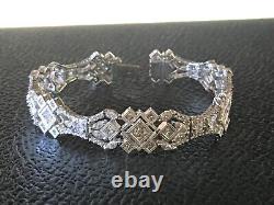 18k White Gold 12.84 Ct. Vs Diamond F Color High-end Couture Bracelet