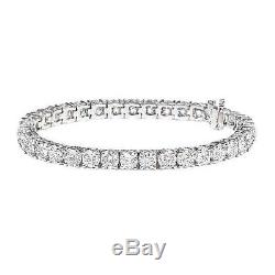 18k White Gold 4.50 Carat Round Diamond Tennis Bracelet