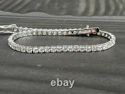 18k White Gold 5.00 ct F/VS Top Most Quality Round Diamond Tennis Bracelet