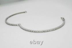 18k White Gold Bangle Bracelet. 85ct Diamond 6.20 Grams